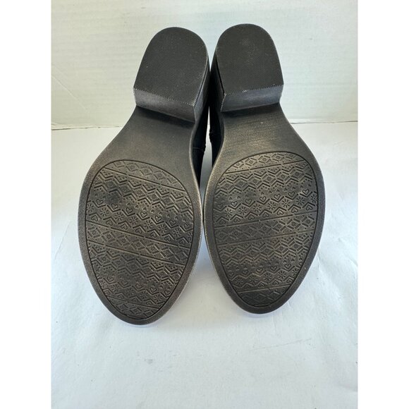 Maurices Womens 9M Black Ankle Boots With Decorative Straps & Zipper Closure - Picture 8 of 16